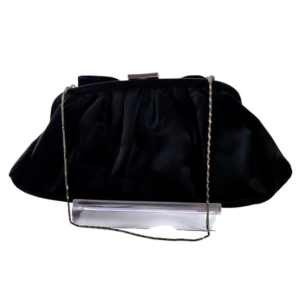 Banana Republic Unisex Black Velvet Bow Evening Silk Preowned‎ Excellent